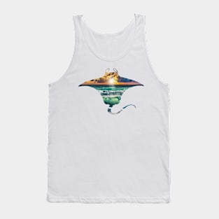 Manta Ray Sunset Beach Tank Top